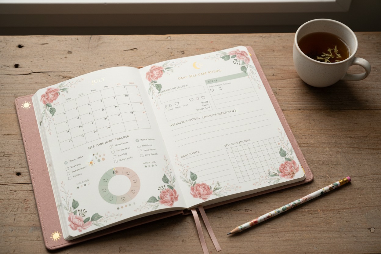 Self-Care Planner and Tracker 365-Day Wellness Journey