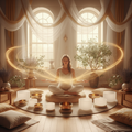 Sound bath meditation with singing bowls