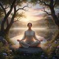 Guided meditation for beginners in peaceful nature