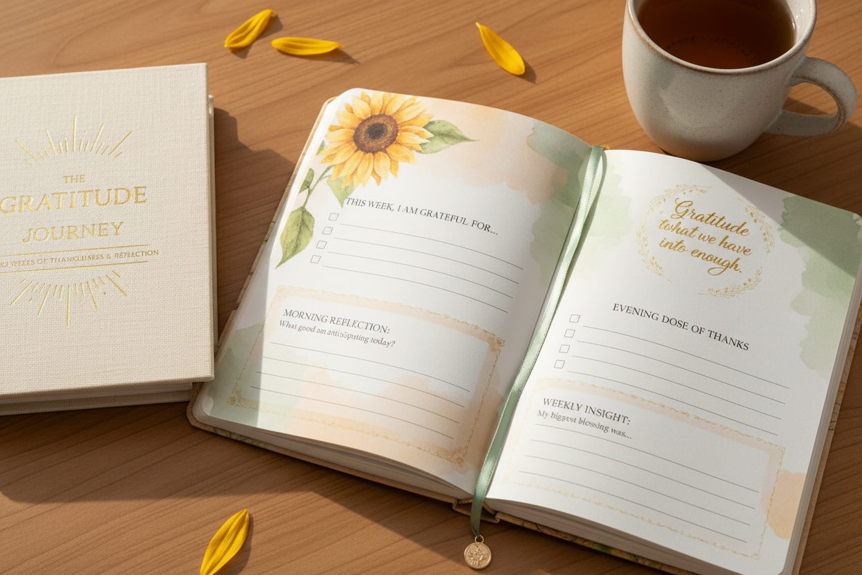 52-Week Gratitude Journal Weekly Mindfulness and Thankfulness Planner