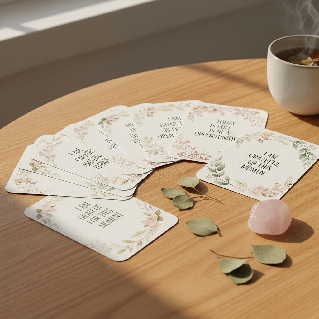 Daily affirmation cards bundle with inspirational messages